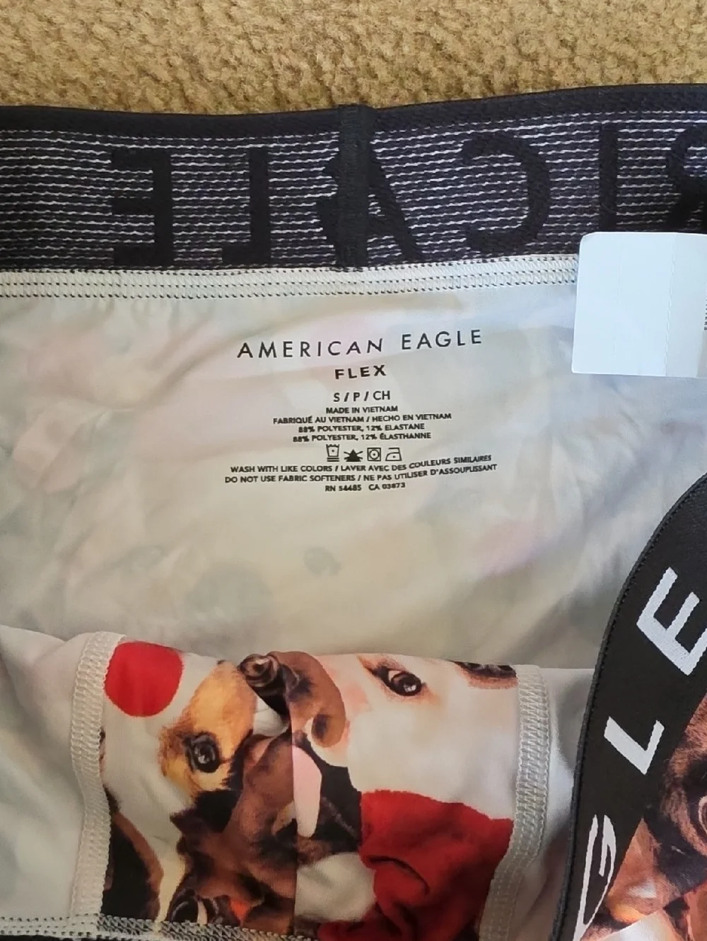 American Eagle Mens Boxer Briefs Small Festive Christmas